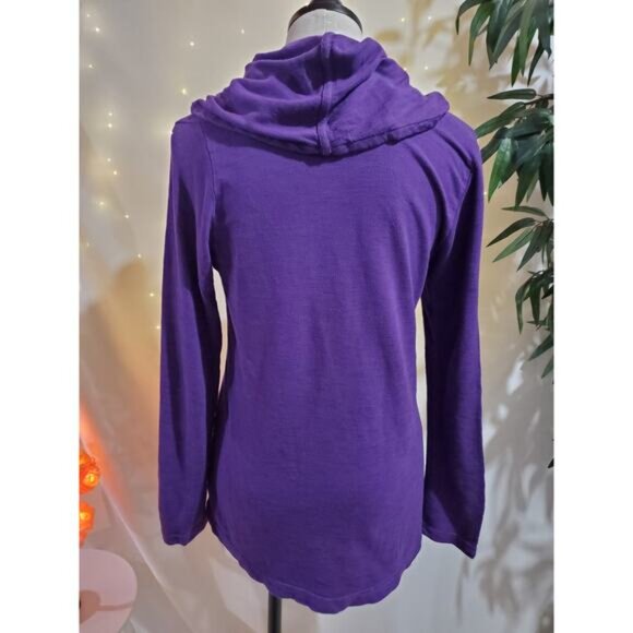 Fresh Produce Cowl Neck Purple Long Sleeve Knit Pullover Sweater Womens Size XS - Picture 3 of 9